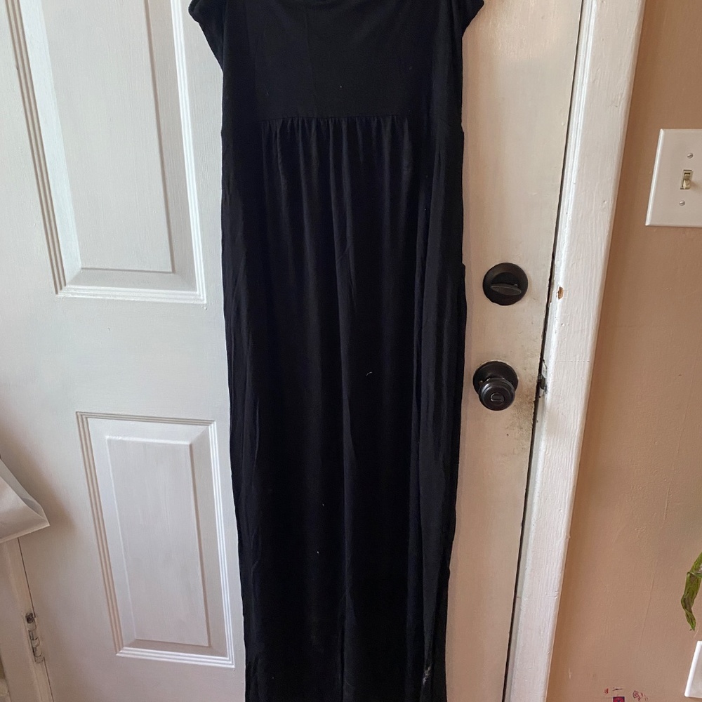 CYNTHIA ROWLEY STRAPLESS BLACK DRESS L - Picture 2 of 4